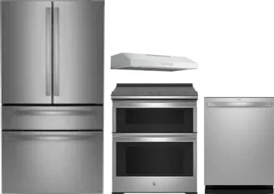 4 Piece Package Includes Refrigerator, Range, Hood And Dishwasher